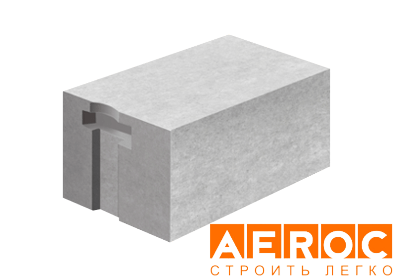 Газобетон Аэрок D400 паз-гребень В2.0 625х375х250 мм